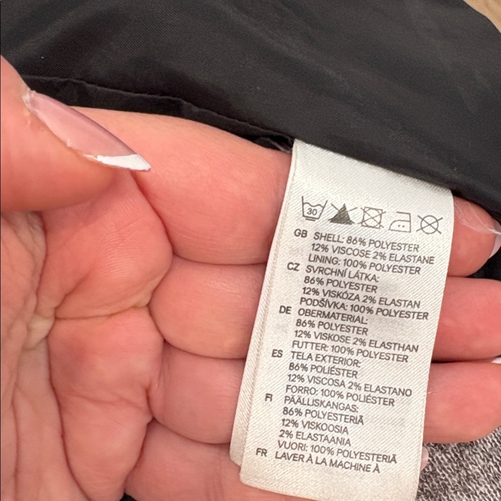 H&M Beige Double-Breasted Peacoat size 8 - Picture 8 of 8